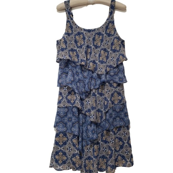 Bethany Boho Ruffled Tiered Lightweight Dress Size 8 EUC - Picture 2 of 6